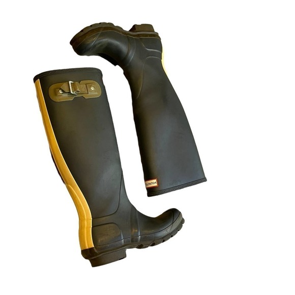 Hunter Women's Black Original Contrast Knee High Rain Boots Size US 5 - Picture 4 of 12